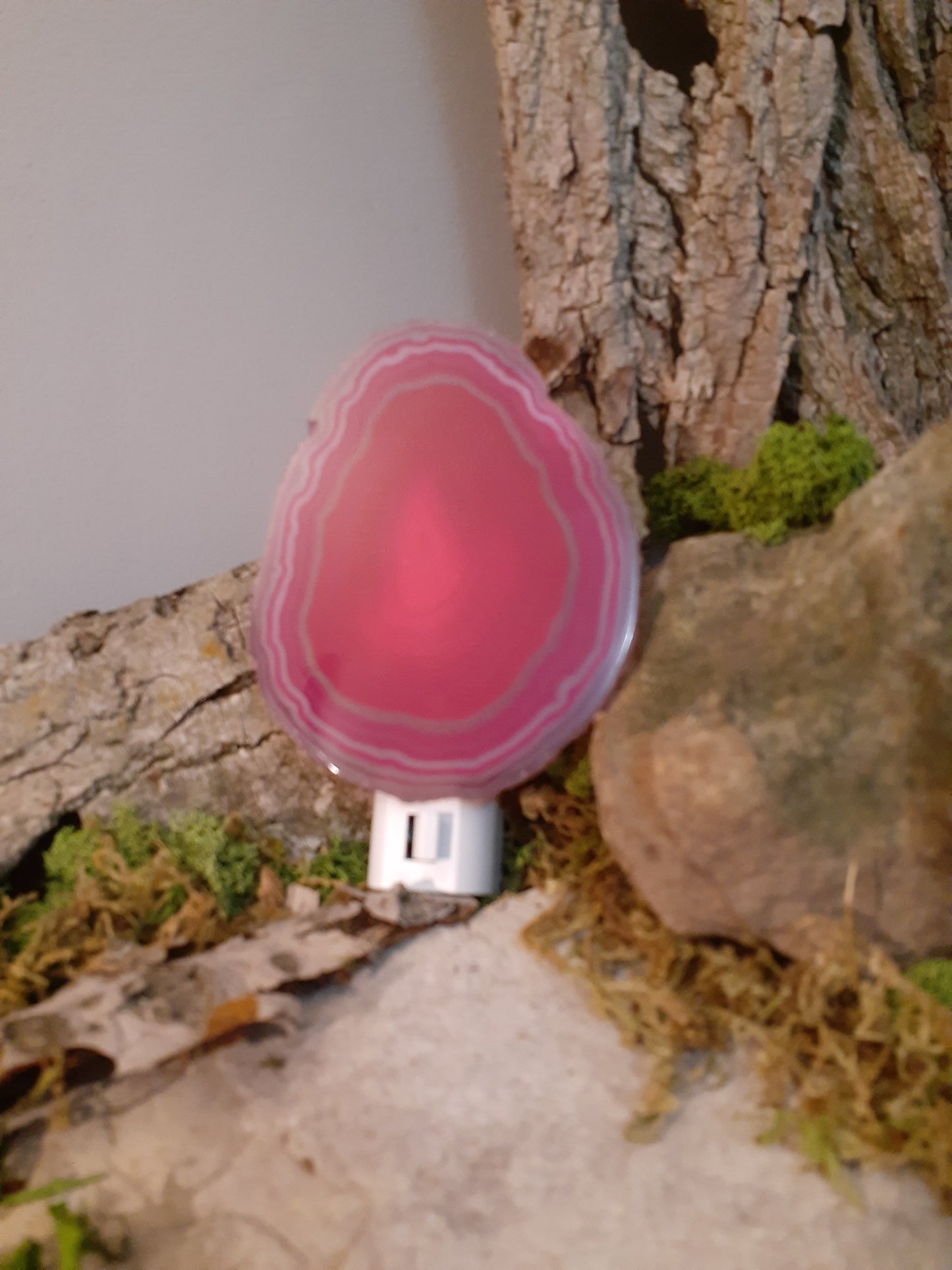 Pink Agate Slice Night Light
