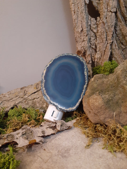 Blue Agate Slice Night Light