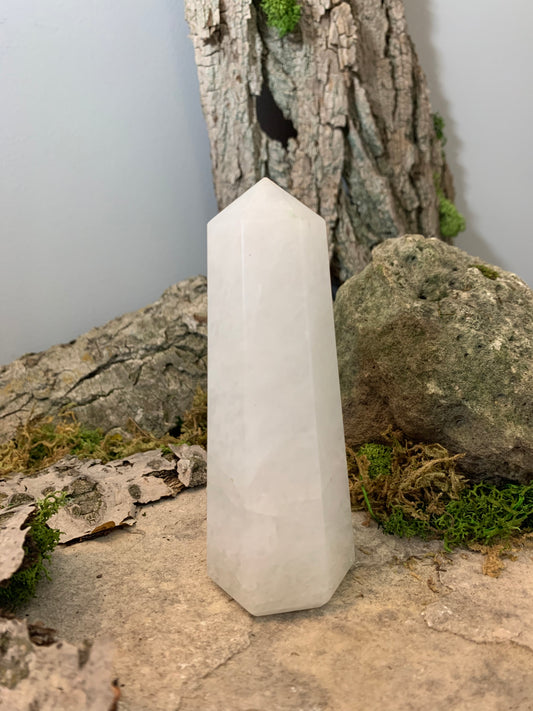 White Quartz Tower 5"x2"