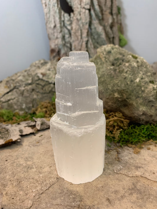 Selenite Tower 4"x2"